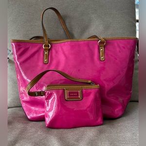 Nine West “PINK” Handbag with small wristlet